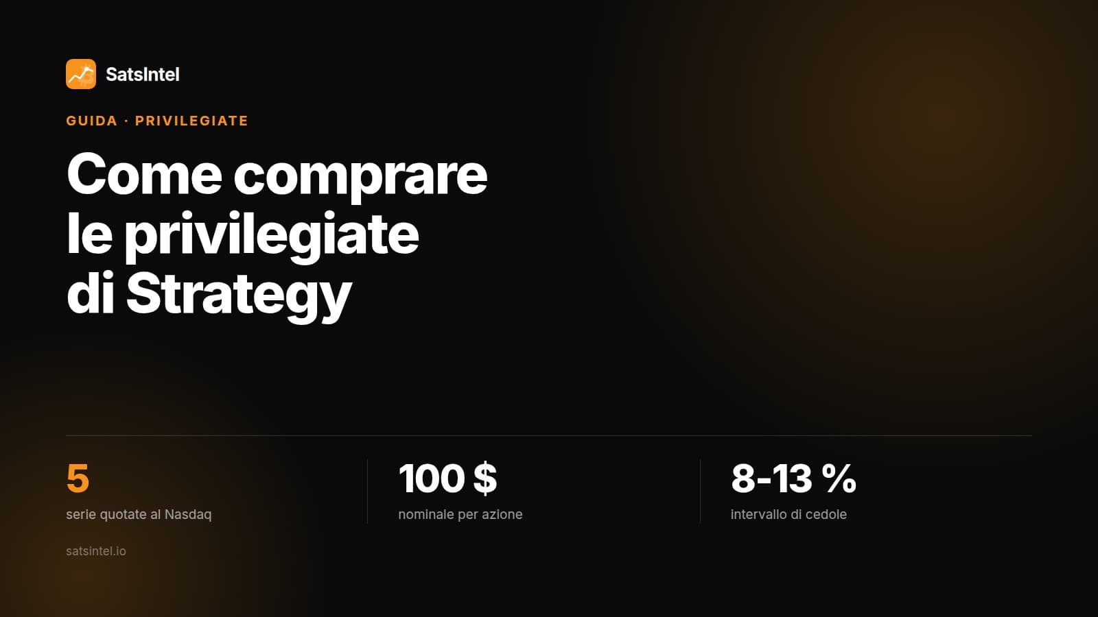 Copertina della guida per comprare le privilegiate di Strategy e Strive: cinque serie al Nasdaq, 100 dollari di nominale per azione e cedole tra l'8 e il 13 per cento