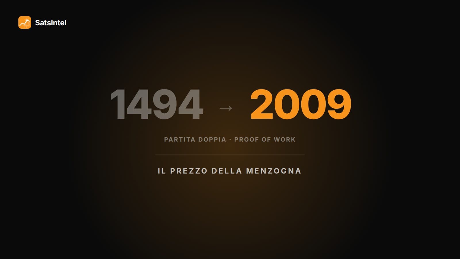 Copertina del saggio: dalla partita doppia di Luca Pacioli nel 1494 alla proof of work, cinque secoli passati a rendere cara la menzogna perché i conti si possano controllare